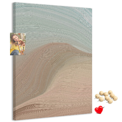 Tableau de liège Des vagues délicates dans des tons pastel