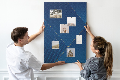 Tableau en liège fantaisie Design moderne dans des tons de bleu