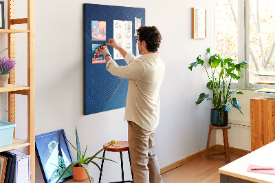 Tableau en liège fantaisie Design moderne dans des tons de bleu