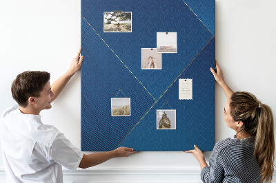 Tableau en liège fantaisie Design moderne dans des tons de bleu