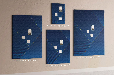 Tableau en liège fantaisie Design moderne dans des tons de bleu