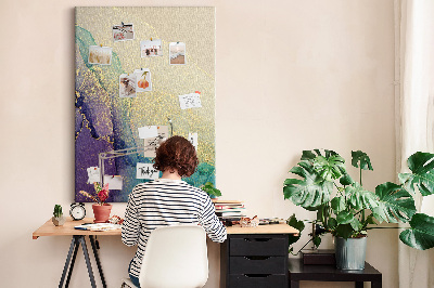 Tableau en liège déco Motif abstrait avec des accents violets