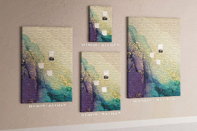 Tableau en liège déco Motif abstrait avec des accents violets