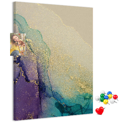 Tableau en liège déco Motif abstrait avec des accents violets