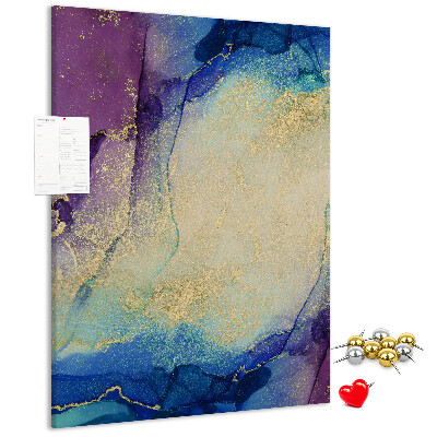 Tableau de liège Motif abstrait dans des tons de bleu