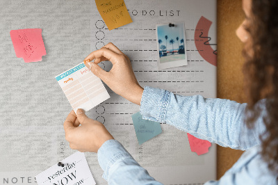 Tableau de liège Agenda coloré aux formes abstraites