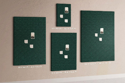 Tableau de liège Fond avec des feuilles sur fond vert foncé