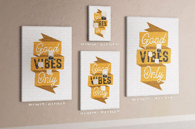 Tableau en liège déco Des ondes positives dans des graphismes stylés
