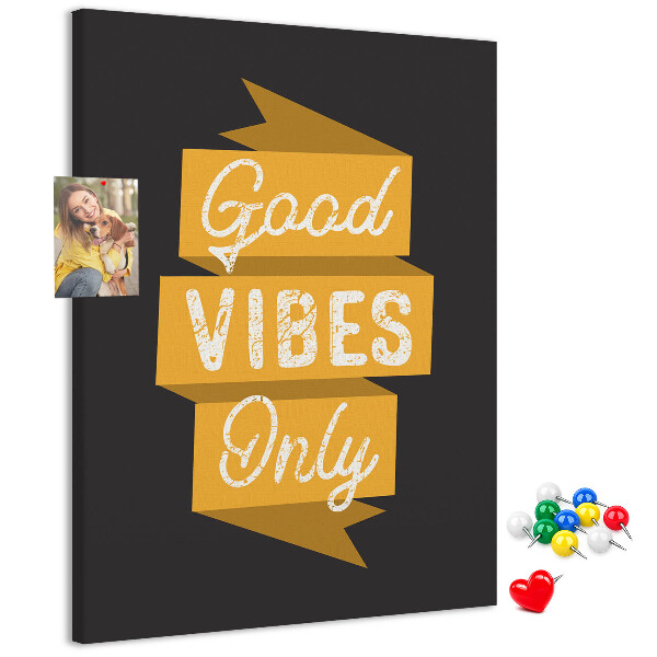 Tableau de liège Des ondes positives sur un fond sombre