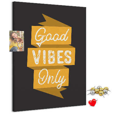 Tableau de liège Des ondes positives sur un fond sombre