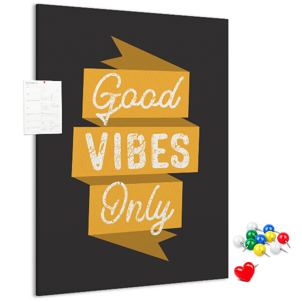 Tableau de liège Des ondes positives sur un fond sombre