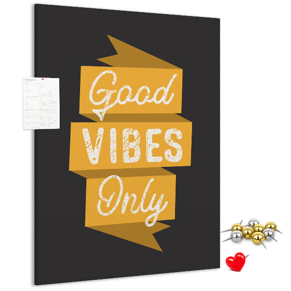 Tableau de liège Des ondes positives sur un fond sombre