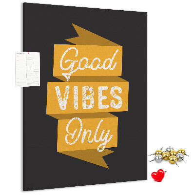 Tableau de liège Des ondes positives sur un fond sombre