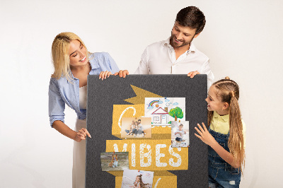 Tableau de liège Des ondes positives sur un fond sombre