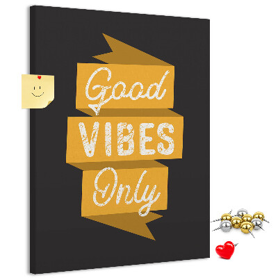 Tableau de liège Des ondes positives sur un fond sombre