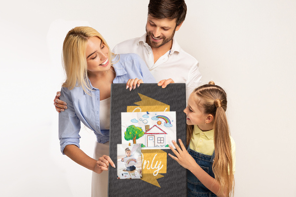 Tableau de liège Des ondes positives sur un fond sombre