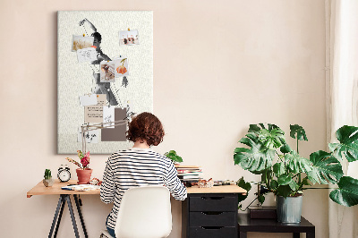 Tableau en liège déco Danser dans un réseau de fils invisibles