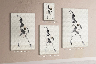 Tableau en liège déco Danser dans un réseau de fils invisibles