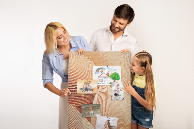 Tableau en liège fantaisie Ondulations et courbes dans des tons beiges