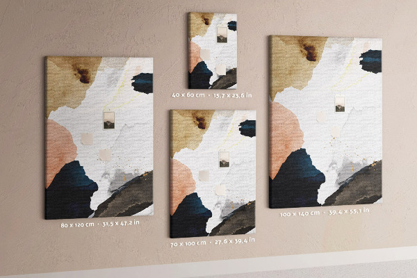 Tableau de liège Taches abstraites aux couleurs atténuées