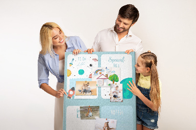 Tableau en liège déco Agenda cosmique à motif planétaire