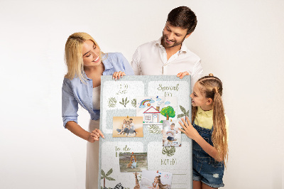 Tableau de liège Thème jungle avec animaux exotiques