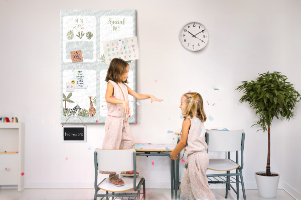 Tableau de liège Thème jungle avec animaux exotiques