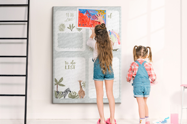 Tableau de liège Thème jungle avec animaux exotiques