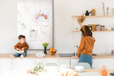 Tableau en liège fantaisie Motif marbré élégant dans des tons clairs
