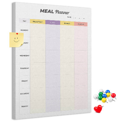 Tableau en liège déco Planificateur de repas pour chaque jour de la semaine