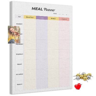 Tableau en liège déco Planificateur de repas pour chaque jour de la semaine
