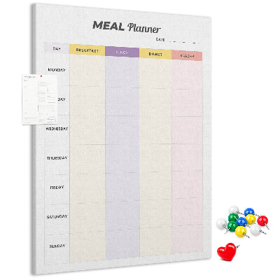 Tableau en liège déco Planificateur de repas pour chaque jour de la semaine