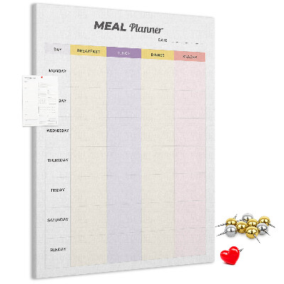 Tableau en liège déco Planificateur de repas pour chaque jour de la semaine