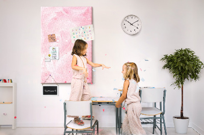 Tableau en liège déco Délicates plumes roses en arrière-plan