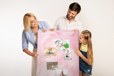 Tableau en liège déco Délicates plumes roses en arrière-plan