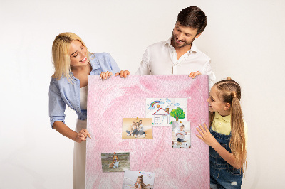 Tableau en liège déco Délicates plumes roses en arrière-plan