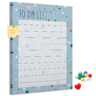 Tableau en liège déco Thème étoile pour les listes de tâches