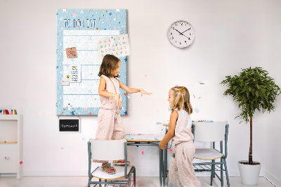 Tableau en liège déco Thème étoile pour les listes de tâches