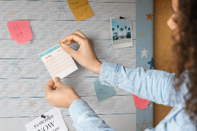 Tableau en liège déco Thème étoile pour les listes de tâches