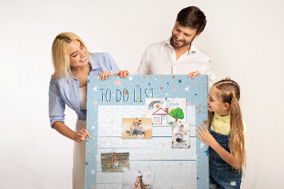 Tableau en liège déco Thème étoile pour les listes de tâches