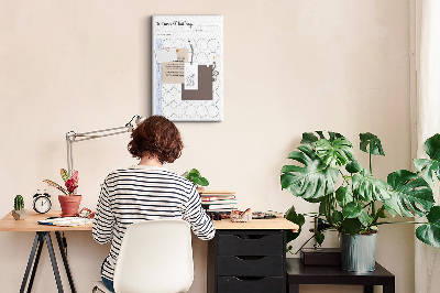 Tableau en liège déco Défi de 30 jours avec espace pour les notes