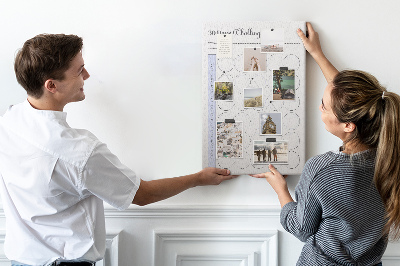 Tableau en liège déco Défi de 30 jours avec espace pour les notes