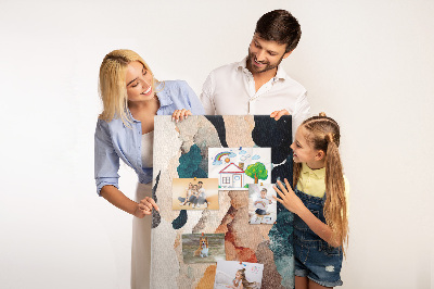 Tableau en liège déco Taches abstraites aux couleurs discrètes