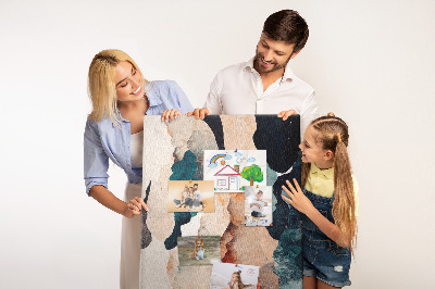 Tableau en liège déco Taches abstraites aux couleurs discrètes