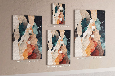 Tableau en liège déco Taches abstraites aux couleurs discrètes