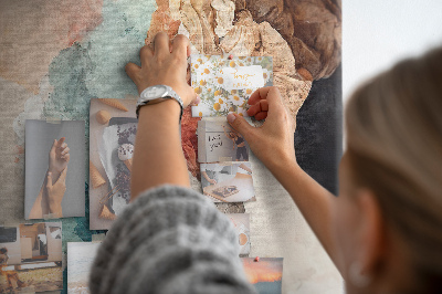 Tableau de liège Formes abstraites aux couleurs pastel