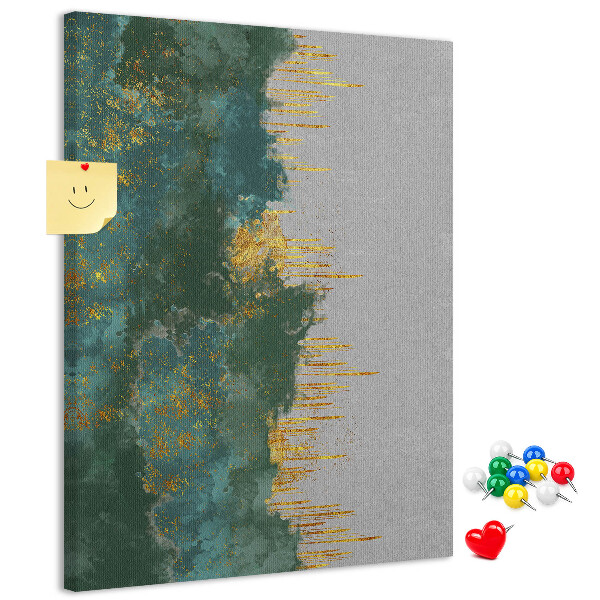 Tableau en liège déco Paysage abstrait dans des tons de vert