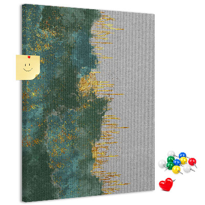 Tableau en liège déco Paysage abstrait dans des tons de vert
