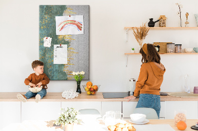 Tableau en liège déco Paysage abstrait dans des tons de vert