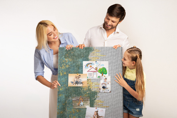 Tableau en liège déco Paysage abstrait dans des tons de vert